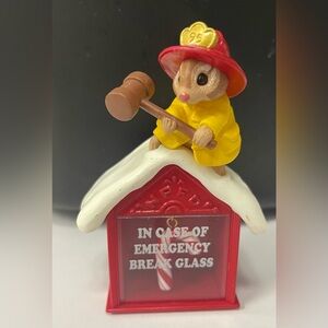Hallmark 1995 ornament Christmas Fireman In Case of Emergency Break Glass